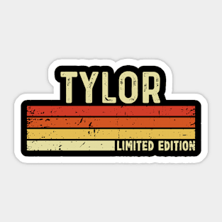 Tylor Name Vintage Retro Limited Edition Gift Sticker